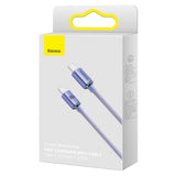 Cablu Baseus de date Crystal Shine (CAJY000705), Type-C to Type-C, 100W, 2m, Super Incarcare rapida, Nylon Braided, mov