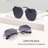 Ochelari de soare Techsuit Sunglasses (8195), polarizati, UV400, argintiu;gri