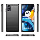 Husa pentru Motorola Moto G22, Techsuit Carbon Silicone, negru