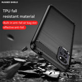 Husa pentru Motorola Moto G22, Techsuit Carbon Silicone, negru