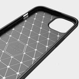 Husa pentru iPhone 14 Pro Max, Techsuit Carbon Silicone, albastru
