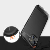 Husa pentru iPhone 14, Techsuit Carbon Silicone, albastru