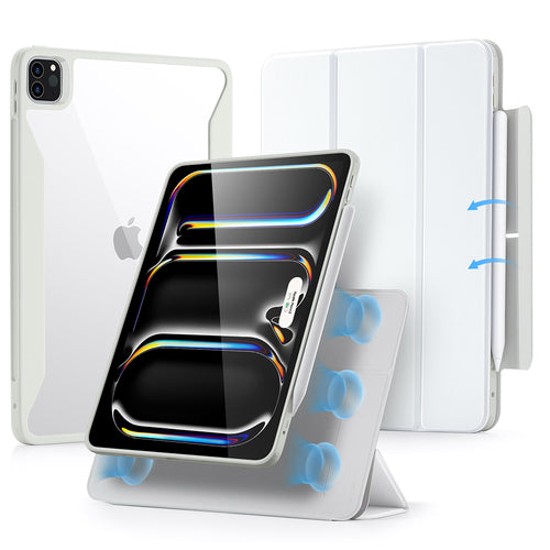 Husa tableta pentru iPad Pro 13 (2024), ESR Rebound Hybrid, alb