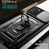 Husa pentru Samsung Galaxy S22 Plus 5G, Techsuit CamShield Series, albastru
