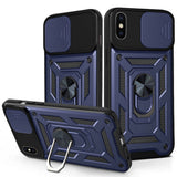 Husa pentru iPhone X, iPhone 10, Techsuit CamShield Series, albastru