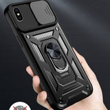Husa pentru iPhone X, iPhone 10, Techsuit CamShield Series, albastru