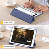 Husa tableta pentru iPad 8 10.2 (2020), Techsuit Flex Trifold (cu Pencil Holder), gri