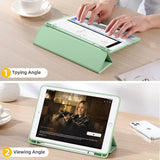 Husa tableta pentru iPad 8 10.2 (2020), Techsuit Flex Trifold (cu Pencil Holder), gri