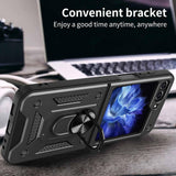 Husa pentru Samsung Galaxy Z Flip6, Techsuit CamShield Series, albastru
