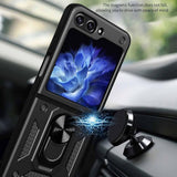 Husa pentru Samsung Galaxy Z Flip6, Techsuit CamShield Series, albastru