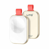 Incarcator wireless Lito Magnetic (LC03), pentru Apple Watch, cu Keyring, Charge On the Go, 5W, 1A, alb