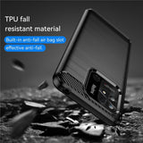 Husa pentru Xiaomi Redmi 10C, Techsuit Carbon Silicone, negru