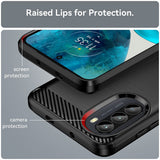 Husa pentru Motorola Moto G52, Techsuit Carbon Silicone, negru