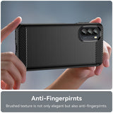 Husa pentru Motorola Moto G52, Techsuit Carbon Silicone, negru