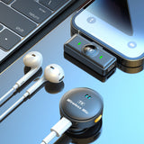 Microfon Techsuit (2 pack) Lavalier Wireless (LW5), cu Receiver, Lightning, Reducere zgomot 2.0, Afisaj digital, negru