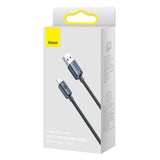 Cablu Baseus de date Crystal Shine (CAJY000401), USB to Type-C, 100W, 1.2m, Super Incarcare rapida, Nylon Braided, negru