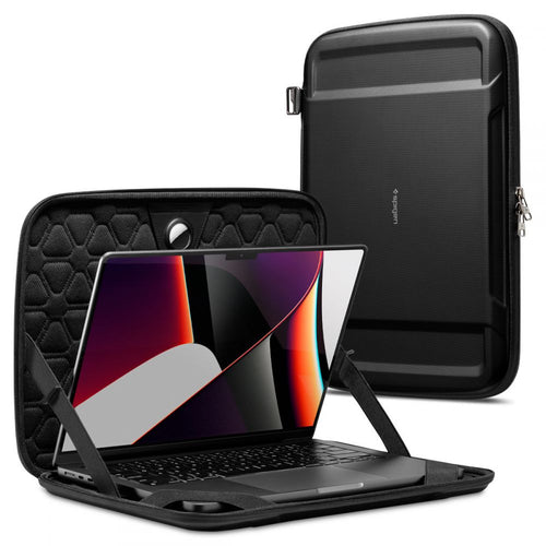 Geanta laptop Spigen Rugged Armor Pouch (AFA04270), pentru MacBook, Acer, HP, Lenovo, Dell cu 13, negru