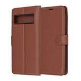 Husa pentru Google Pixel 8 Pro, Techsuit Leather Folio, maro