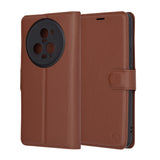 Husa pentru Honor Magic5 Pro, Techsuit Leather Folio, maro