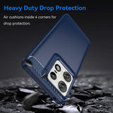 Husa pentru Motorola Edge 50 Pro, Techsuit Carbon Silicone, albastru