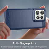 Husa pentru Motorola Edge 50 Pro, Techsuit Carbon Silicone, albastru