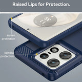 Husa pentru Motorola Edge 50 Pro, Techsuit Carbon Silicone, albastru