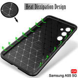 Husa pentru Samsung Galaxy A55 5G, Techsuit CarbonFiber, negru