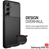 Husa pentru Samsung Galaxy A55 5G, Techsuit CarbonFiber, negru
