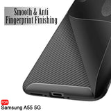 Husa pentru Samsung Galaxy A55 5G, Techsuit CarbonFiber, negru