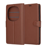 Husa pentru Honor Magic6 Pro, Techsuit Leather Folio, maro