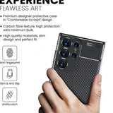 Husa pentru Samsung Galaxy S24 Ultra, Techsuit CarbonFiber, negru