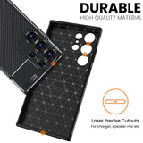 Husa pentru Samsung Galaxy S24 Ultra, Techsuit CarbonFiber, negru