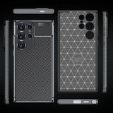 Husa pentru Samsung Galaxy S24 Ultra, Techsuit CarbonFiber, negru