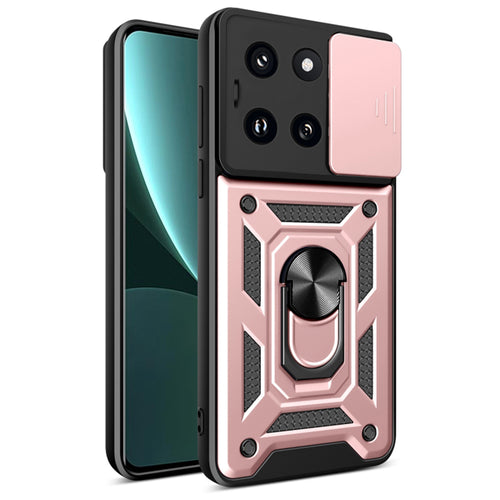 Husa pentru Xiaomi 14, Techsuit CamShield Series, roz