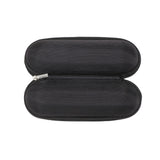 Techsuit Glasses Case (ETOV1), cu Zipper, Eco Leather, 160 x 48 x 45mm, Negru