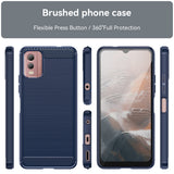 Husa pentru Nokia C32, Techsuit Carbon Silicone, albastru