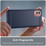 Husa pentru Nokia C32, Techsuit Carbon Silicone, albastru