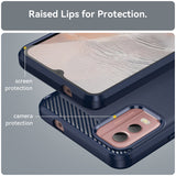 Husa pentru Nokia C32, Techsuit Carbon Silicone, albastru