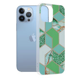 Husa pentru iPhone 13 Pro Max, Techsuit Marble Series, verde