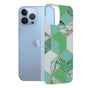Husa pentru iPhone 13 Pro Max, Techsuit Marble Series, verde