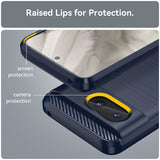 Husa pentru Google Pixel 8, Techsuit Carbon Silicone, albastru