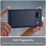 Husa pentru Google Pixel 7a, Techsuit Carbon Silicone, albastru
