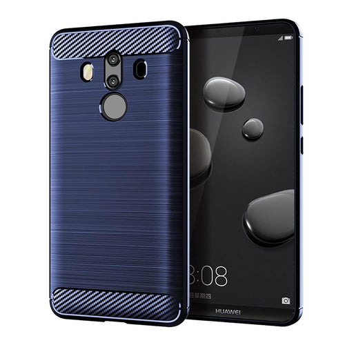 Husa pentru Huawei Mate 10 Pro, Techsuit Carbon Silicone, albastru
