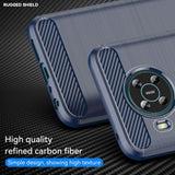Husa pentru Nokia X20, Techsuit Carbon Silicone, albastru