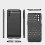 Husa pentru OnePlus Nord 5G, Techsuit Carbon Silicone, albastru