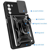 Husa pentru Motorola Edge 30, Techsuit CamShield Series, albastru