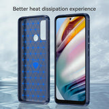 Husa pentru Motorola Moto G60, Techsuit Carbon Silicone, albastru