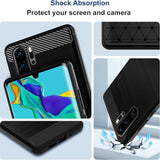 Husa pentru Huawei P30 Pro, Techsuit Carbon Silicone, albastru