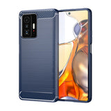 Husa pentru Xiaomi 11T, Techsuit Carbon Silicone, albastru