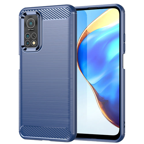 Husa pentru Xiaomi Mi 10T Pro 5G, Techsuit Carbon Silicone, albastru
